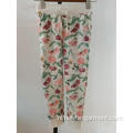 casual CVC meisjesbroek met bloemenrib taille